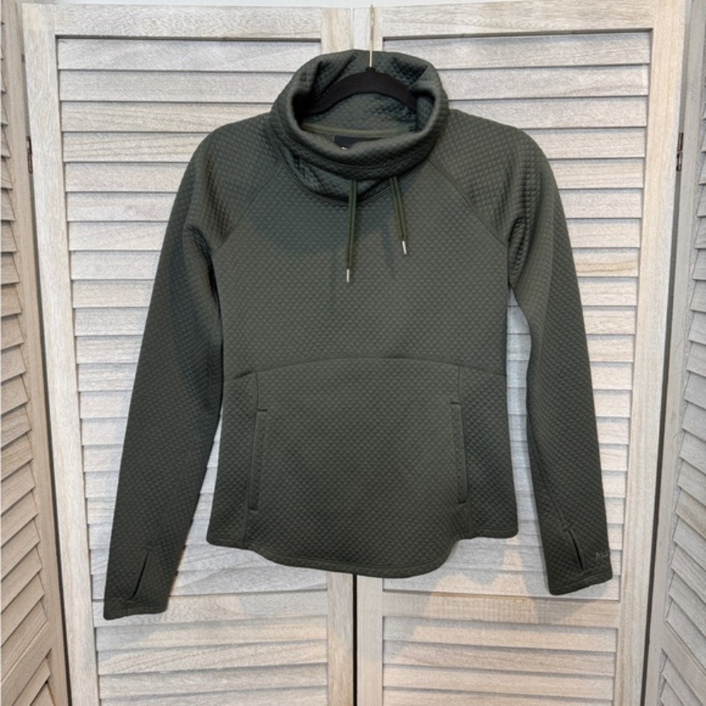 Marmot Annie Pullover Cowl Neck Sweater Size XS Green